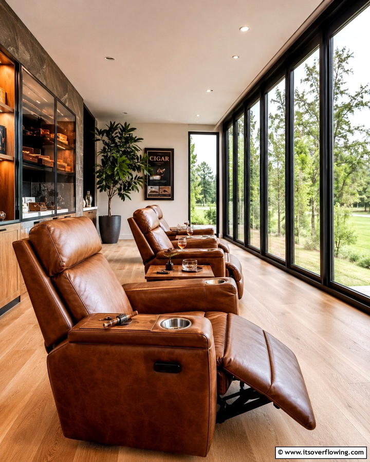 Cigar Loungers for Ultimate Comfort - 30 Sophisticated Cigar Room Designs for Luxurious Relaxation