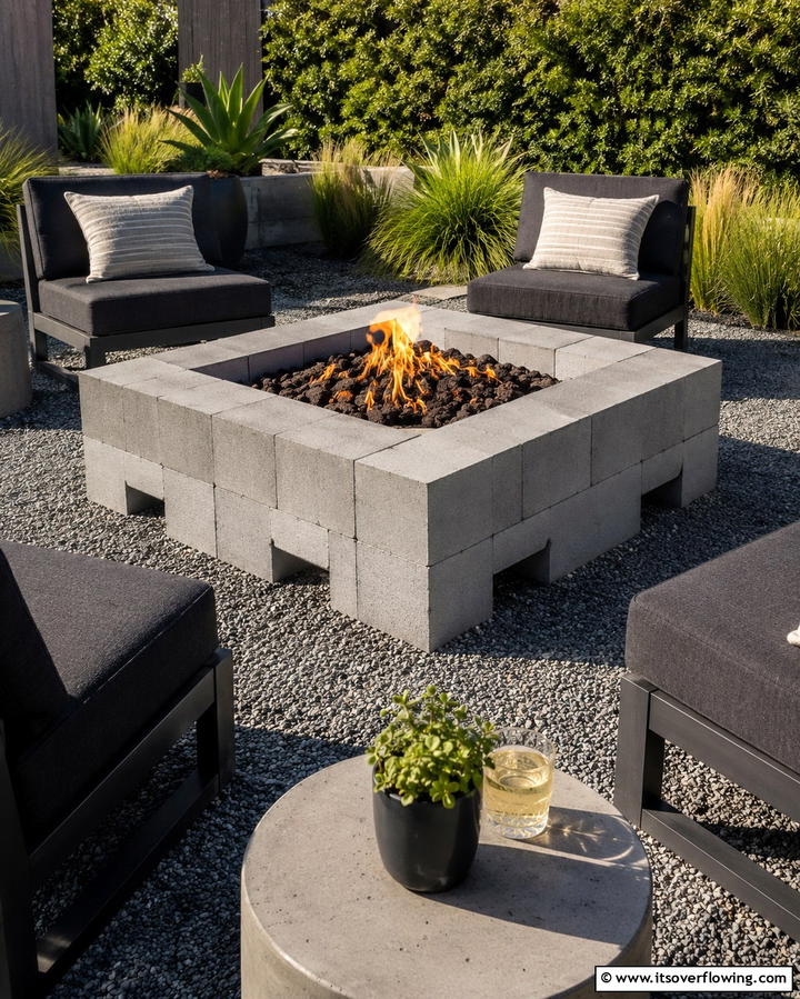 Cinder Block Fire Pit - 30 Innovative Cinder Block Garden Ideas for Urban Green Spaces