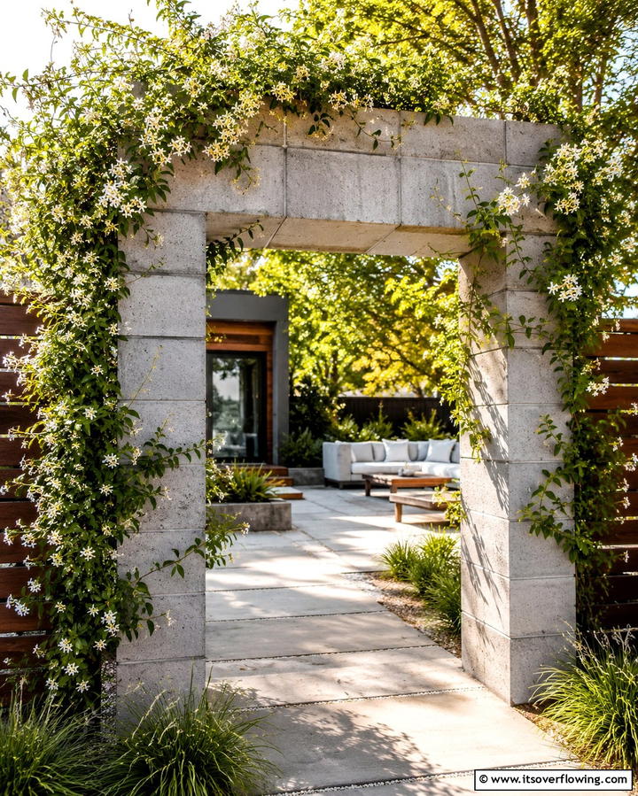 Cinder Block Garden Arch - 30 Innovative Cinder Block Garden Ideas for Urban Green Spaces