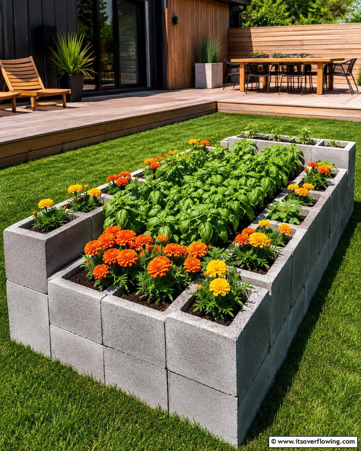 Cinder Block Garden Beds - 25 Inexpensive Raised Garden Bed Ideas for Your Yard