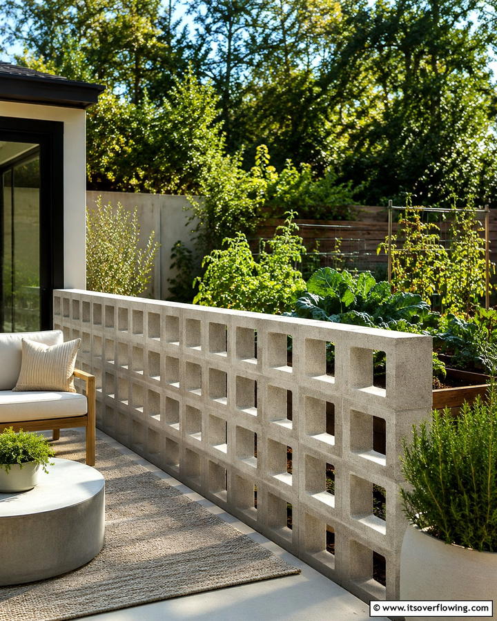 Cinder Block Garden Divider - 30 Innovative Cinder Block Garden Ideas for Urban Green Spaces