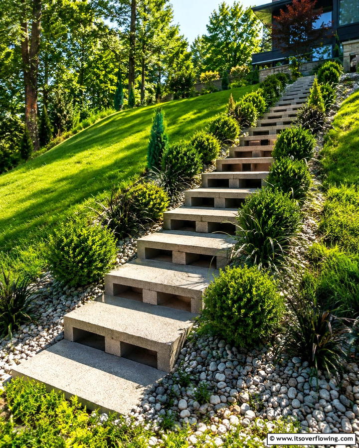 Cinder Block Garden Steps - 30 Innovative Cinder Block Garden Ideas for Urban Green Spaces