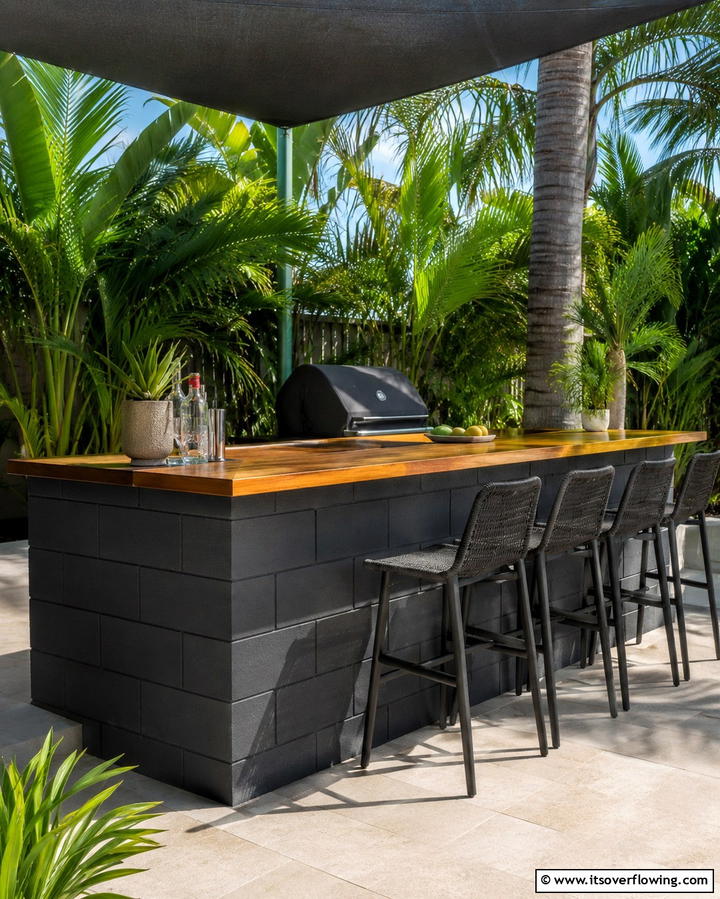 Cinder Block Outdoor Bar - 30 Innovative Cinder Block Garden Ideas for Urban Green Spaces
