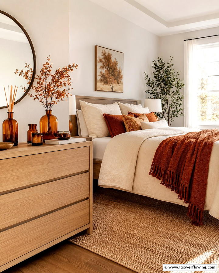 Cinnamon Spiced Scents - 30 Cozy Fall Bedroom Decor Tips for Autumnal Warmth & Style