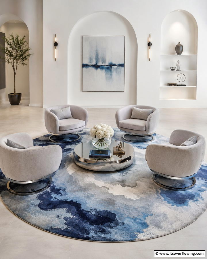 Circular Area Rugs - 30 Living Room Rug Ideas to Define Your Space Stylishly