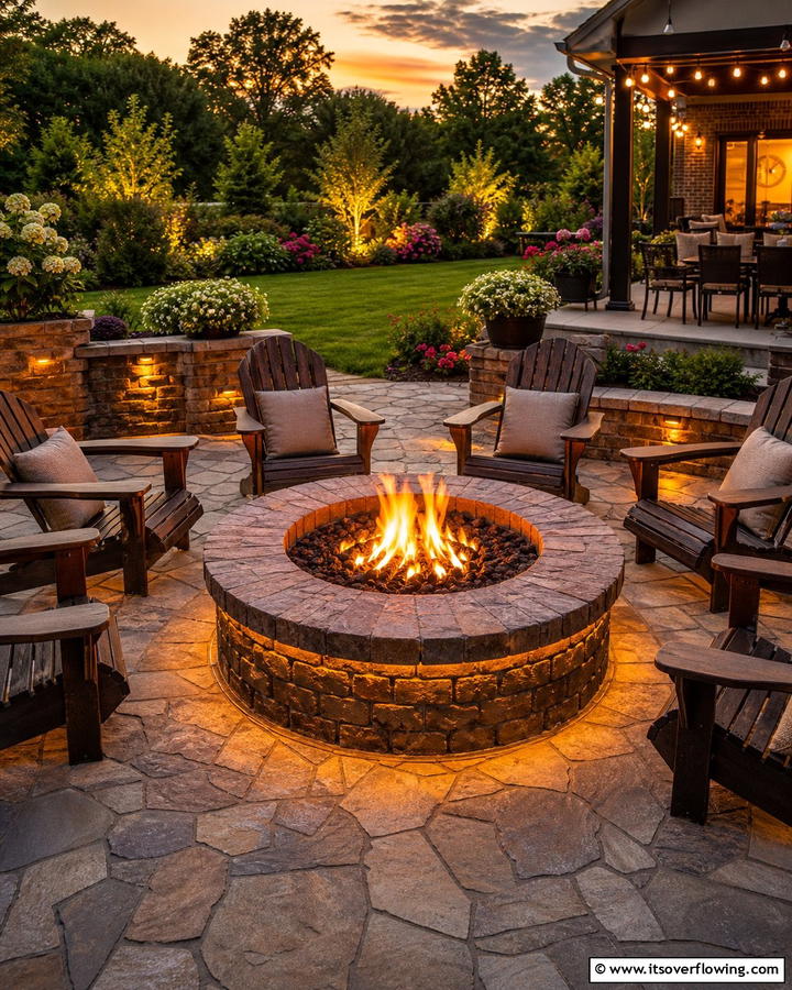 Circular Brick Fire Pit - 25 Creative Brick Fire Pit Ideas for Your Backyard