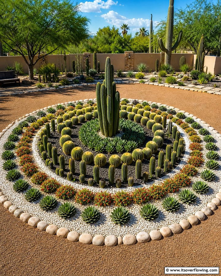 Circular Cactus Garden - 25 Stunning Cactus Garden Ideas for Your Home