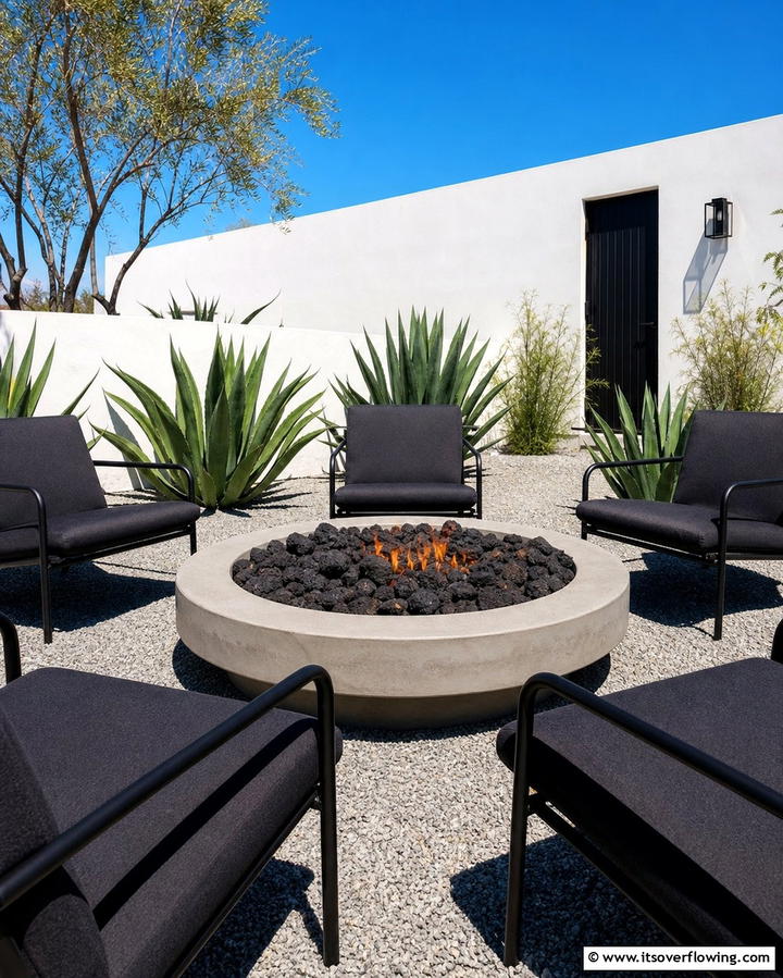 Circular Lava Rock Fire Pit - 25 Rock Fire Pit Ideas for Outdoor Gatherings
