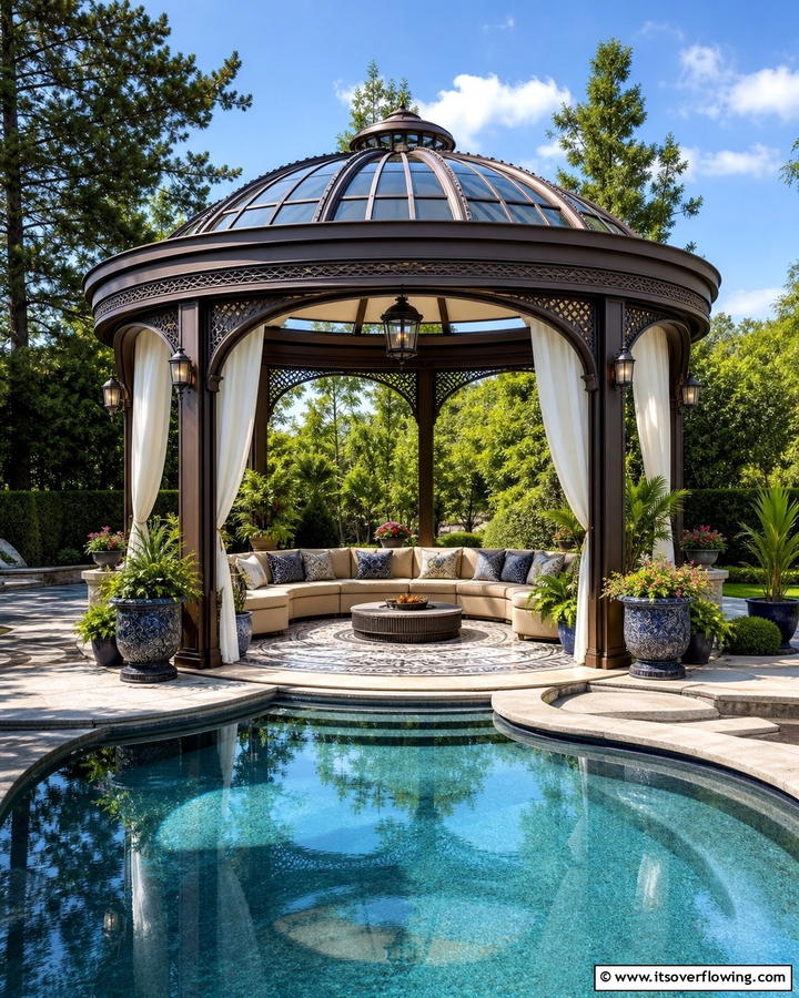 Circular Pool Gazebo - 20 Pool Gazebo Ideas for a Stunning Backyard Oasis