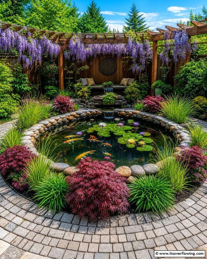 Circular Raised Garden Pond - 20 Raised Garden Pond Ideas for a Tranquil Backyard