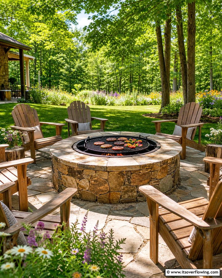 Circular Stone BBQ Pit - 25 Bbq Pit Ideas for Outdoor Cooking Fun