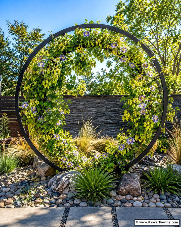 Circular Trellis - 25 Trellis Ideas to Enhance Your Garden Aesthetics