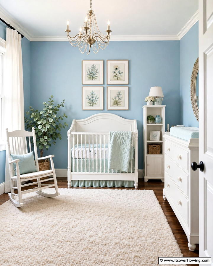Classic Baby Blue - 20 Blue Accent Wall Ideas- Bold & Beautiful Designs