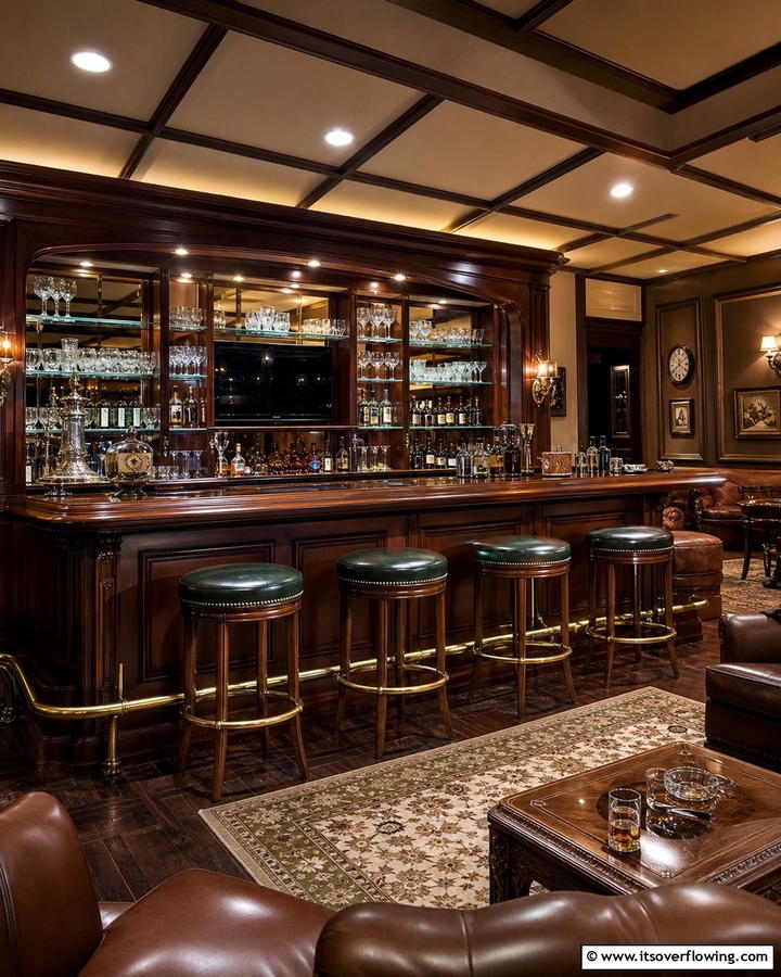 Classic Bar Setup - 21 Man Cave Ideas for the Ultimate Relaxation Zone
