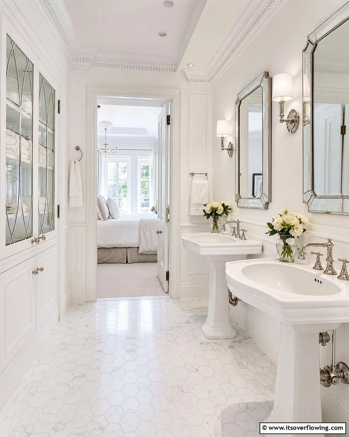 Classic Bathroom Elegance - 30 Jack and Jill Bathroom Ideas for Shared Spaces