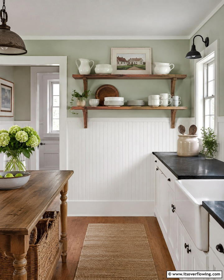 Classic Beadboard Charm - 25 Kitchen Wainscoting Ideas for a Chic Upgrade