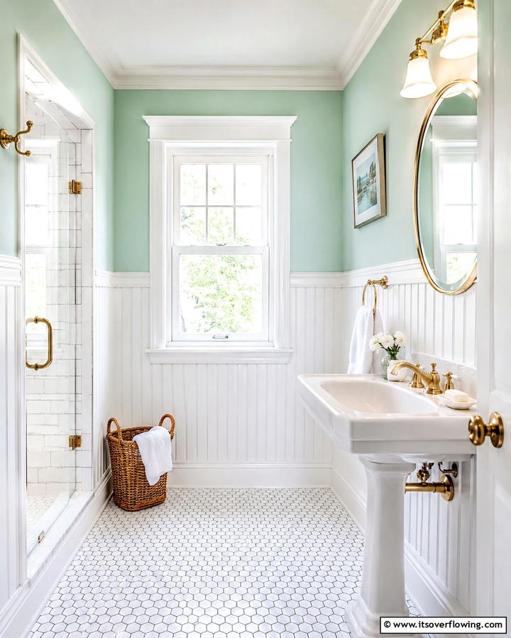 Classic Beadboard Wainscoting - 25 Powder Room Wainscoting Ideas for a Chic Look