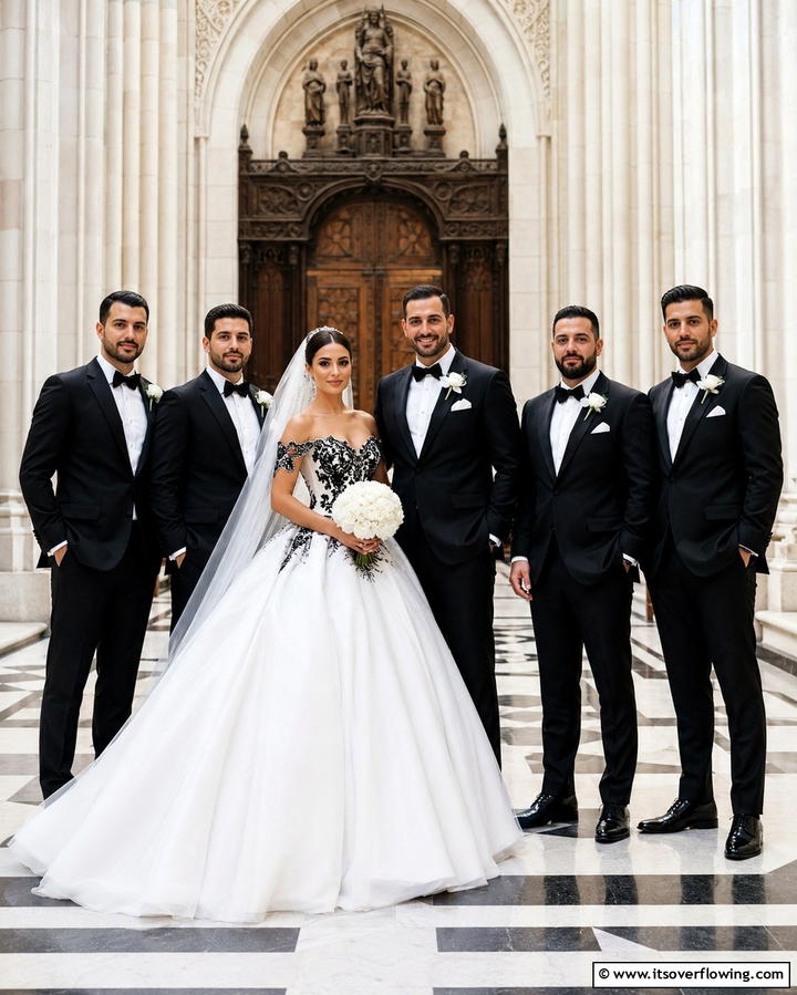 Classic Black and White Wedding Attire - 25 Black and White Wedding Ideas for Classic Elegance