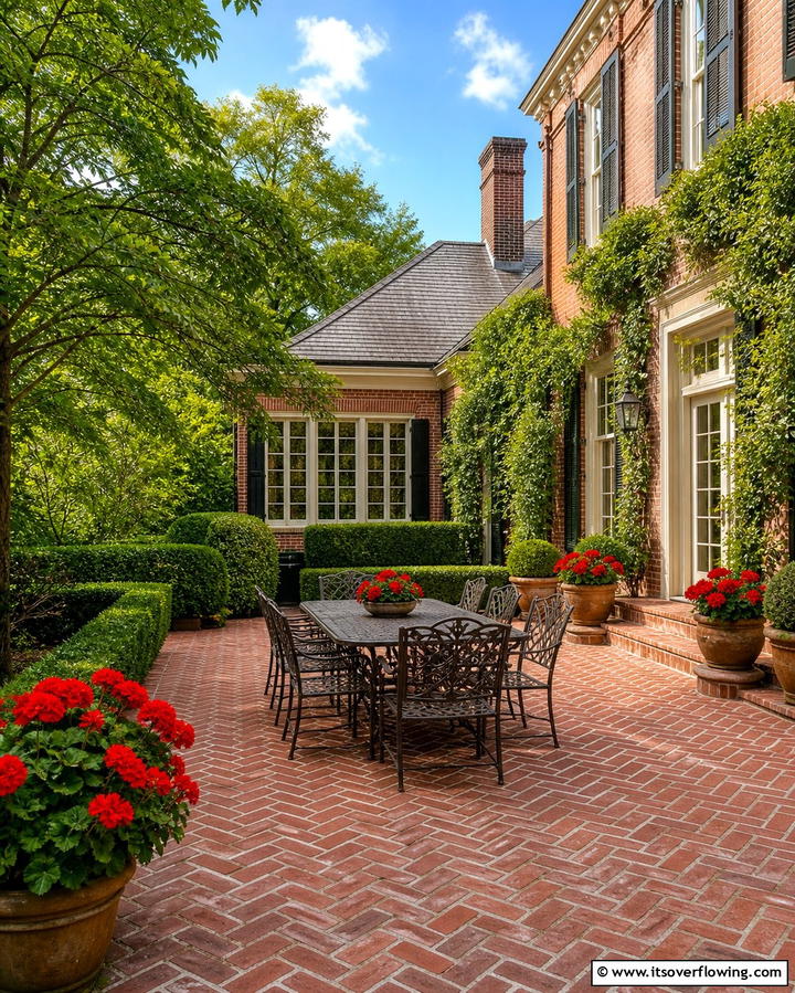 Classic Brick Flooring for Timeless Appeal - 25 Patio Flooring Ideas to Transform Your Outdoor Space