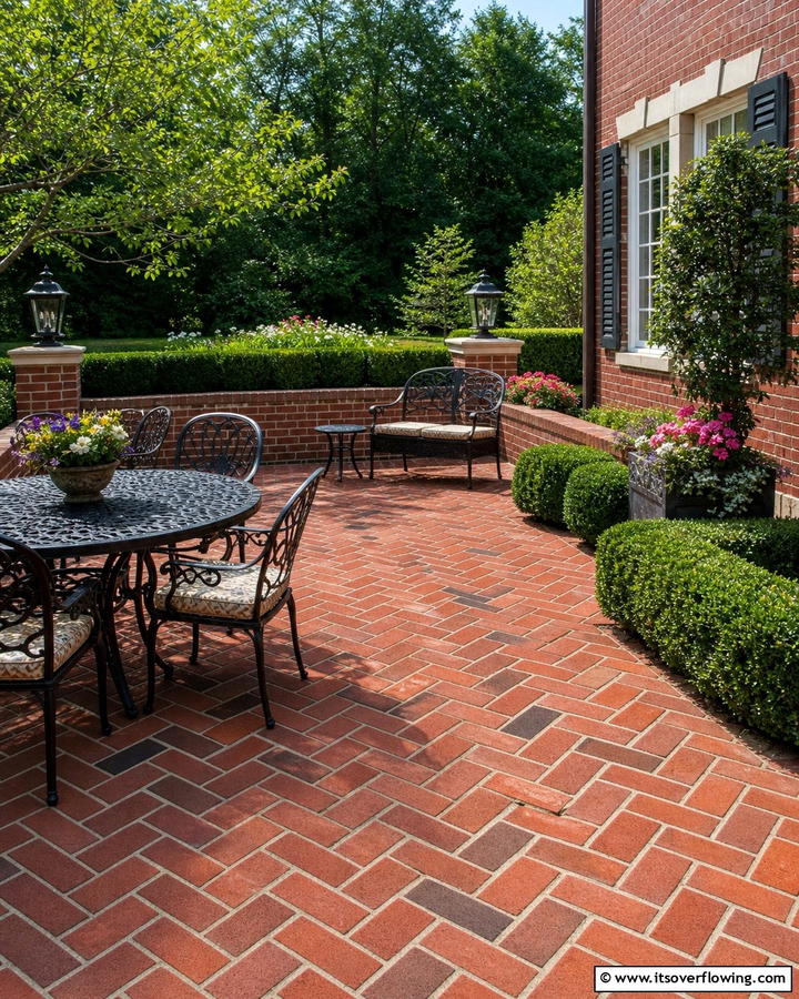 Classic Brick Layout - 21 Backyard Patio Ideas for Creating Your Perfect Outdoor Oasis
