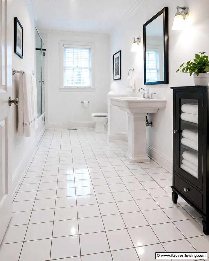Classic Ceramic Tiles for Timeless Appeal - 25 Bathroom Flooring Ideas for Style and Durability