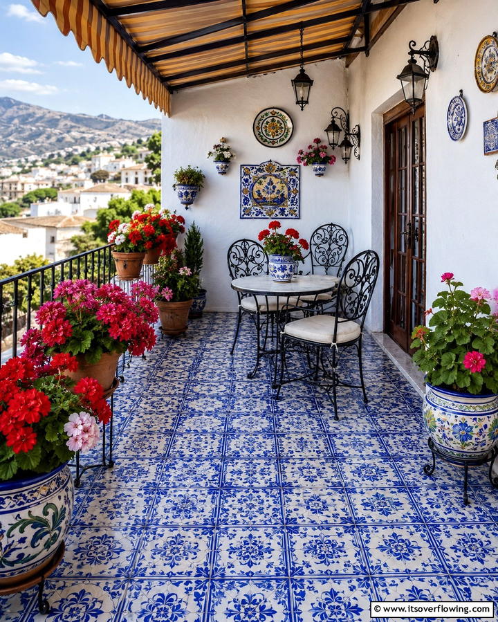 Classic Ceramic Tiles - 25 Balcony Tiles Ideas for Stylish Outdoor Spaces