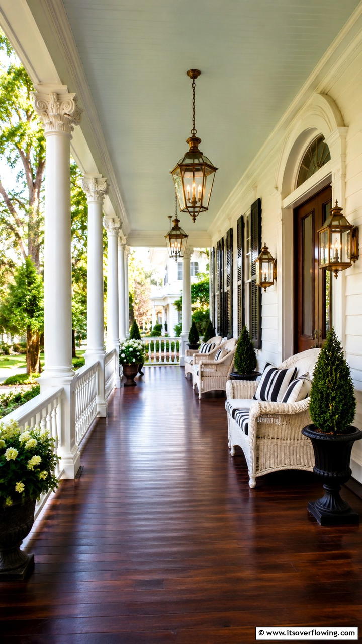 Classic Colonial Veranda - 21 Veranda Ideas to Create a Relaxing Outdoor Retreat