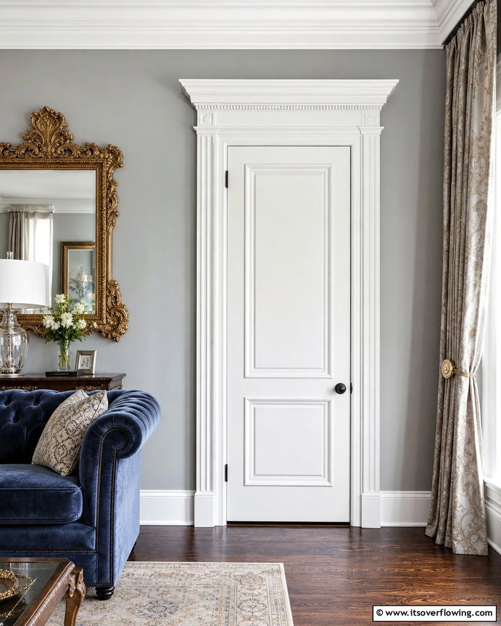 Classic Crown Molding Trim - 25 Door Trim Ideas to Enhance Your Home’s Interior