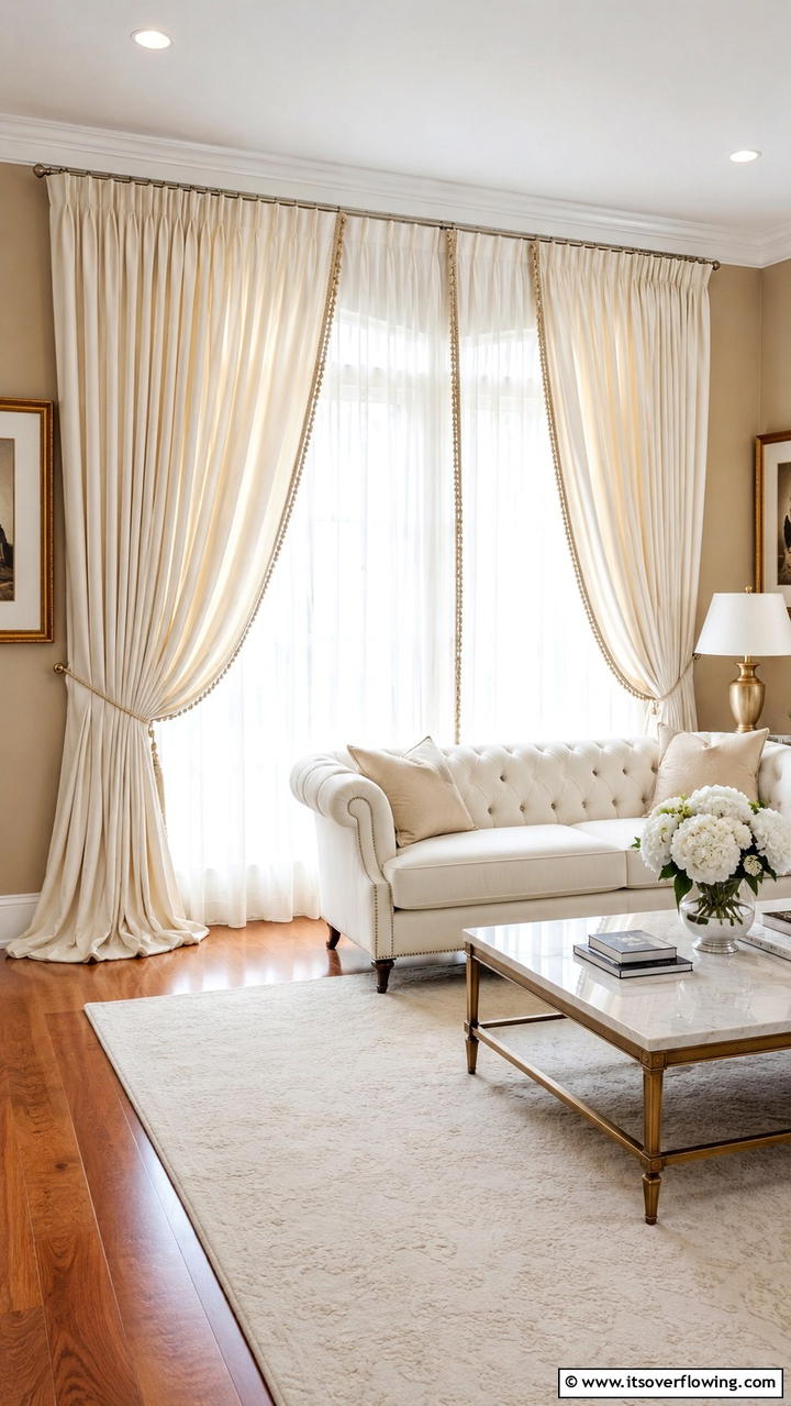 Classic Curtain Elegance - 21 Stylish Window Treatment Ideas for Light and Privacy
