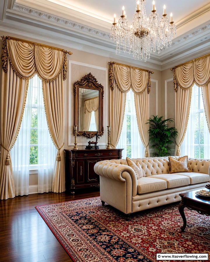 Classic Drapery - 21 Elegant Window Valance Ideas to Frame Your View