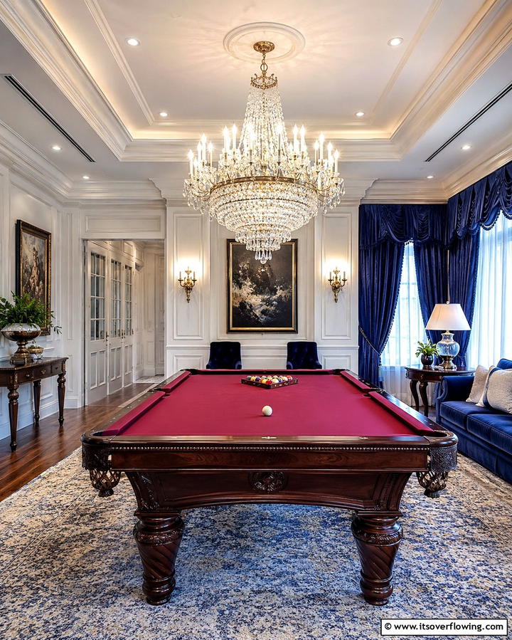 Classic Elegance Pool Table Room - 25 Pool Table Room Ideas for the Ultimate Game Room
