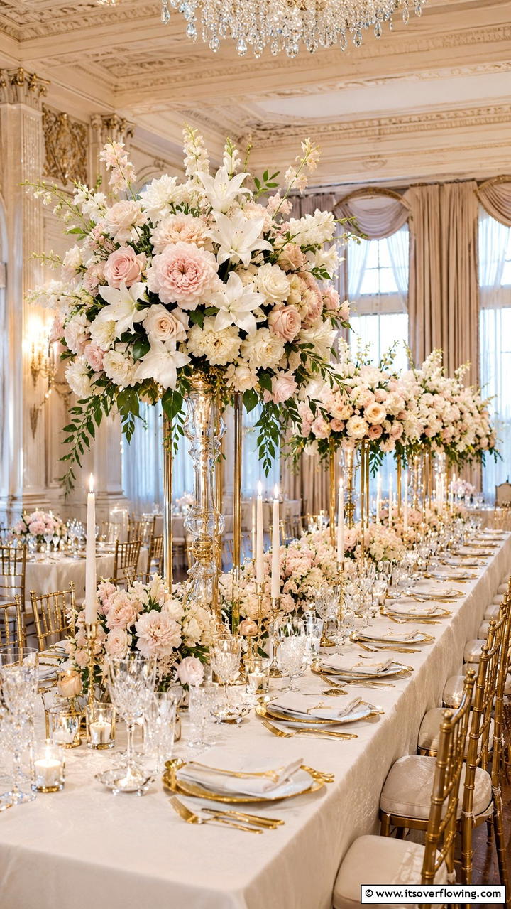 Classic Floral Elegance - 21 Stunning Wedding Centerpiece Ideas for Table Decor