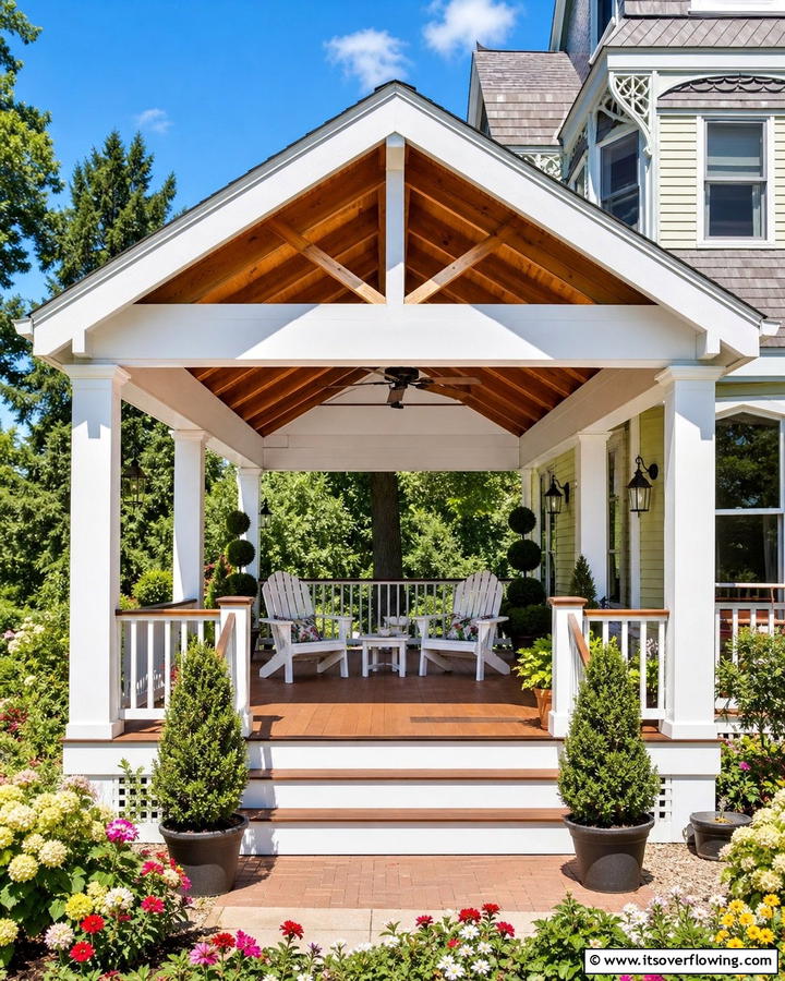 Classic Gable Elegance - 30 Deck Roof Ideas for Shaded Outdoor Living