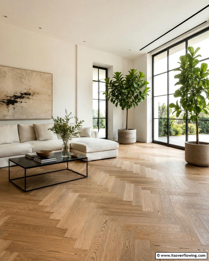 Classic Herringbone Pattern - 25 Wood Floor Design Ideas for a Stunning Home
