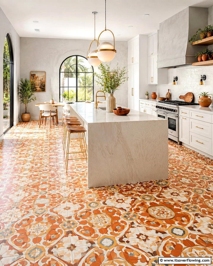 Classic Hexagonal Terracotta Tiles - 25 Terracotta Kitchen Floor Ideas for a Rustic Charm