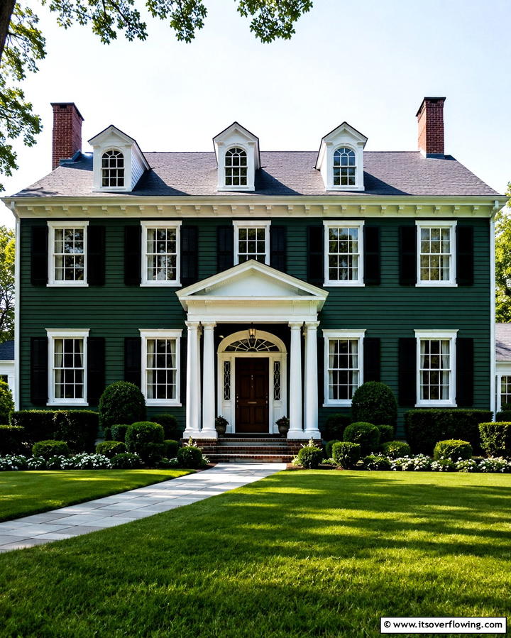 Classic Hunter Green Appeal - 30 Green Exterior Paint Colors for Curb Appeal