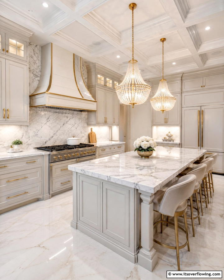 Classic Italian Marble Elegance - 20 Italian Kitchen Design Ideas for a Classic Look