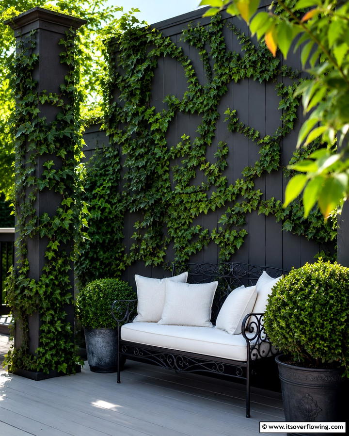 Classic Ivy Climbing - 30 Deck Decorating Ideas with Plants for Lush Outdoor Living