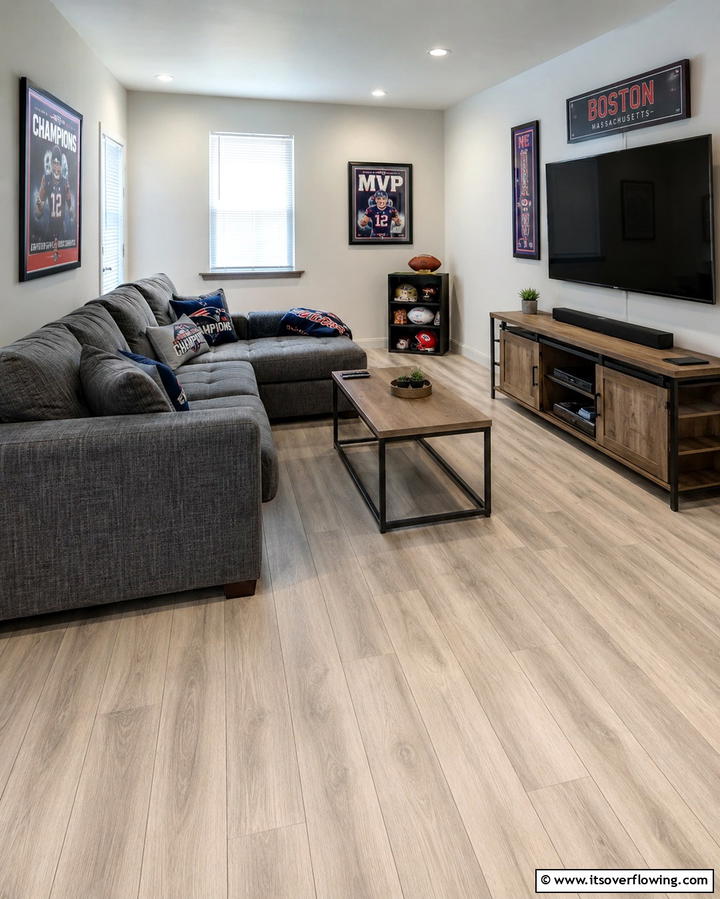 Classic Laminate Flooring - 25 Man Cave Flooring Ideas for a Masculine Retreat