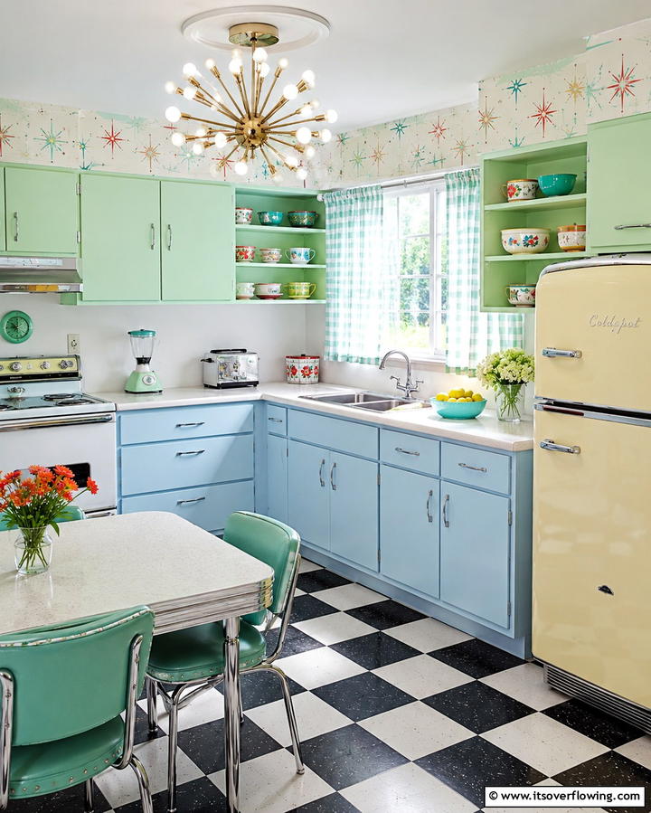 Classic Linoleum Countertops - 25 1950s Kitchen Ideas for a Retro Home Makeover