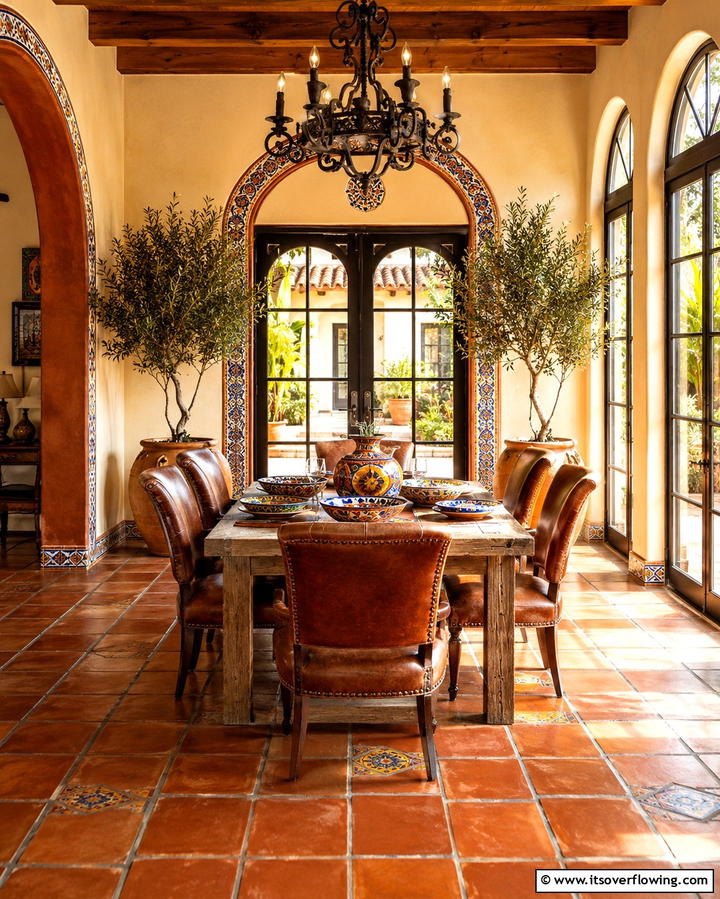 Classic Mediterranean Sunroom - 30 Sunroom Dining Room Ideas for Bright and Airy Meals