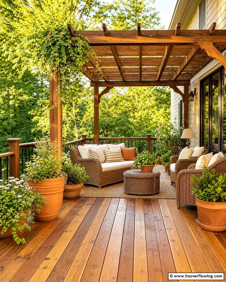 Classic Natural Wood Tones - 25 Deck Color Ideas to Transform Your Outdoor Space