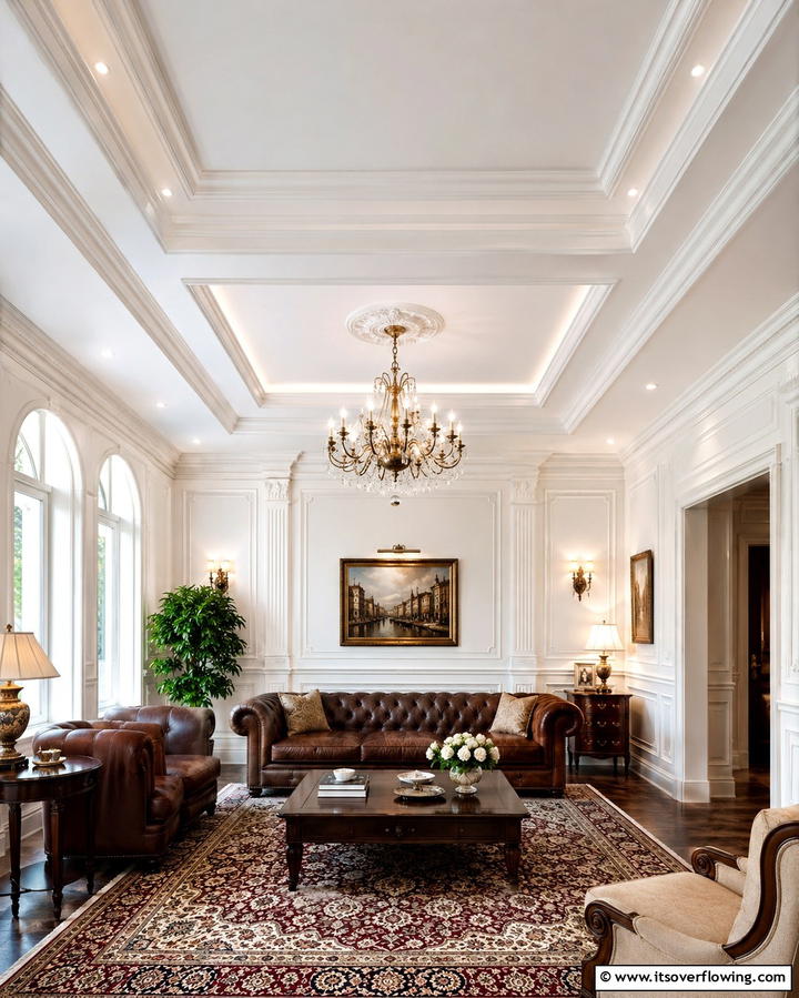 Classic Pop Molding - 30 Pop Ceiling Design Ideas for Modern Home Interiors