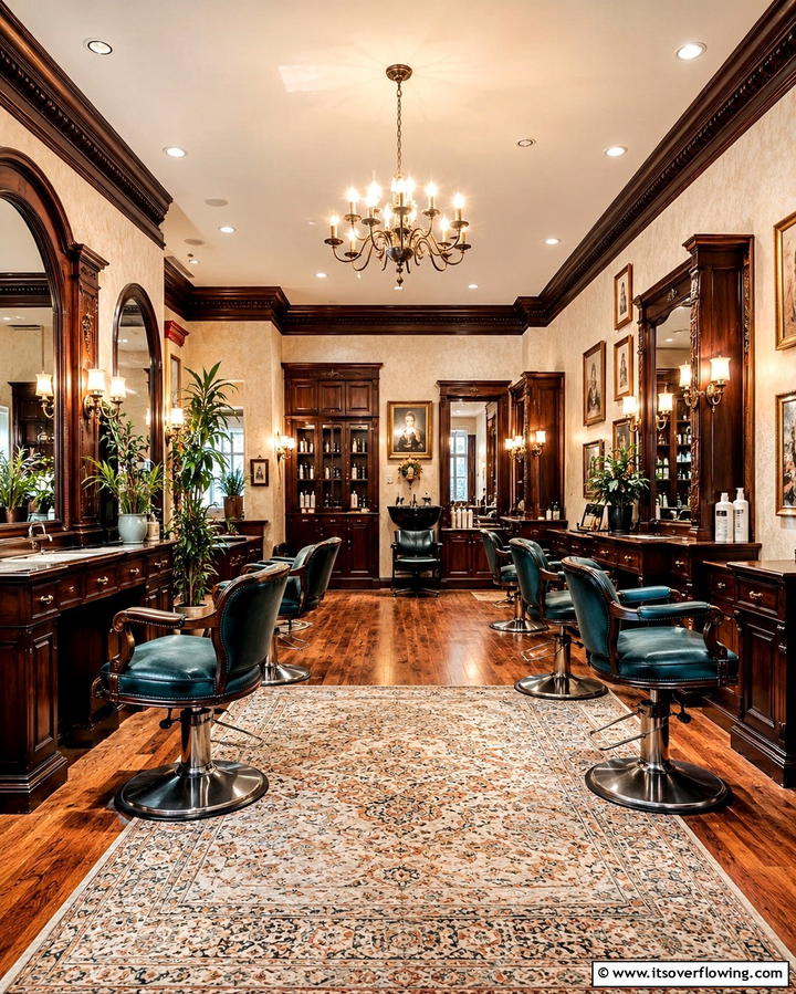 Classic Revival Salon - 30 Salon Interior Design Ideas for a Chic Beauty Space