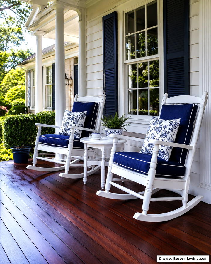 Classic Rocking Chair Setup - 25 Front Porch Deck Ideas for a Stunning Entryway