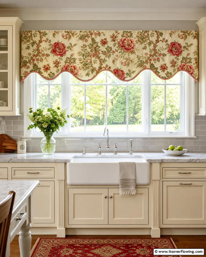 Classic Scalloped Valances - 25 Kitchen Valance Ideas to Add Style and Privacy