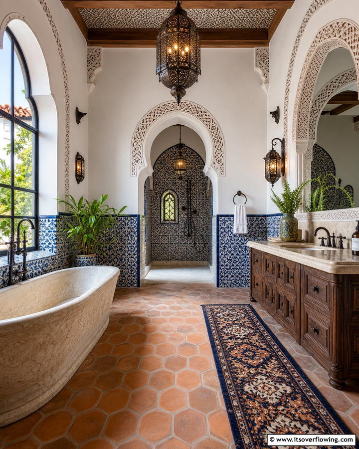 Classic Spanish Arches - 30 Spanish Style Bathroom Ideas for Mediterranean Flair