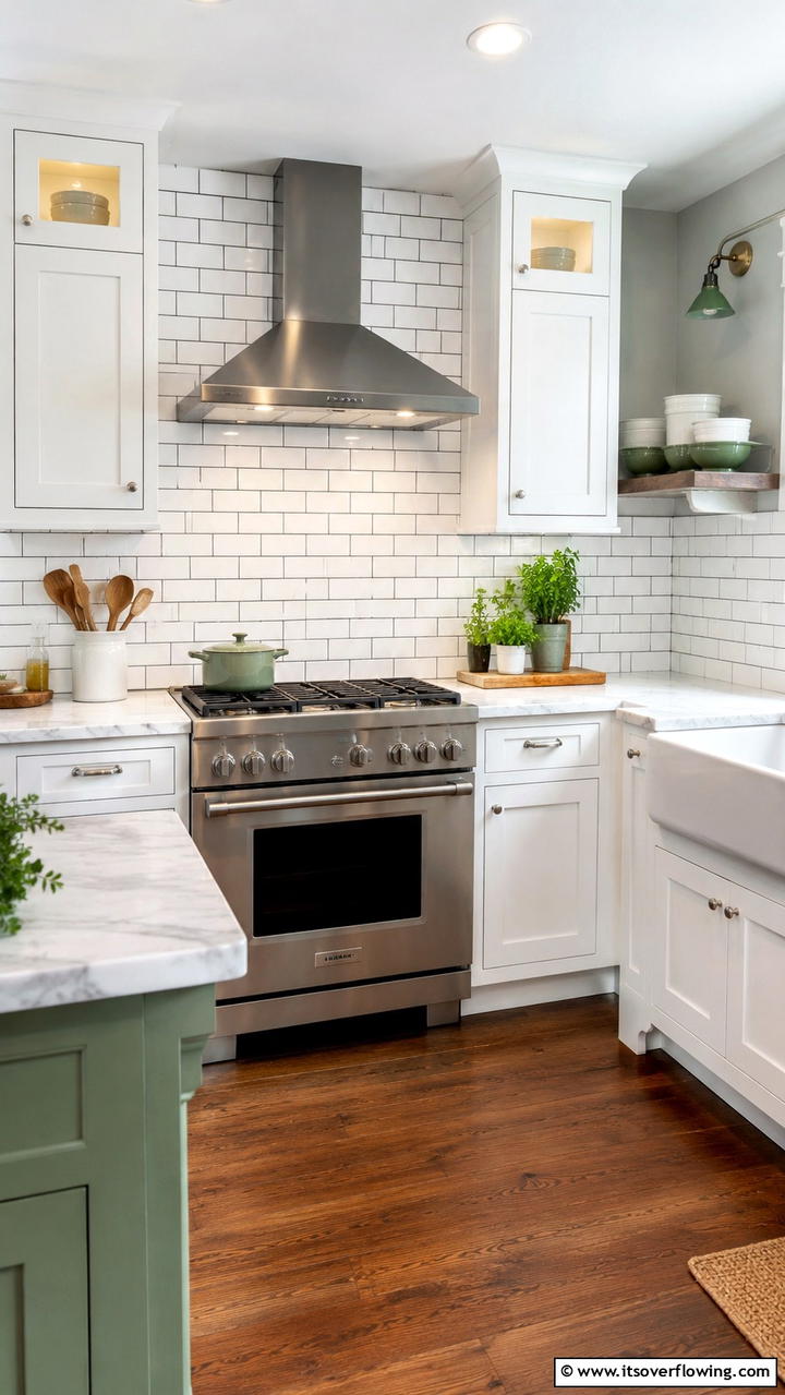 Classic Subway Tile Elegance - 21 Modern White Kitchen Backsplash Ideas for Style