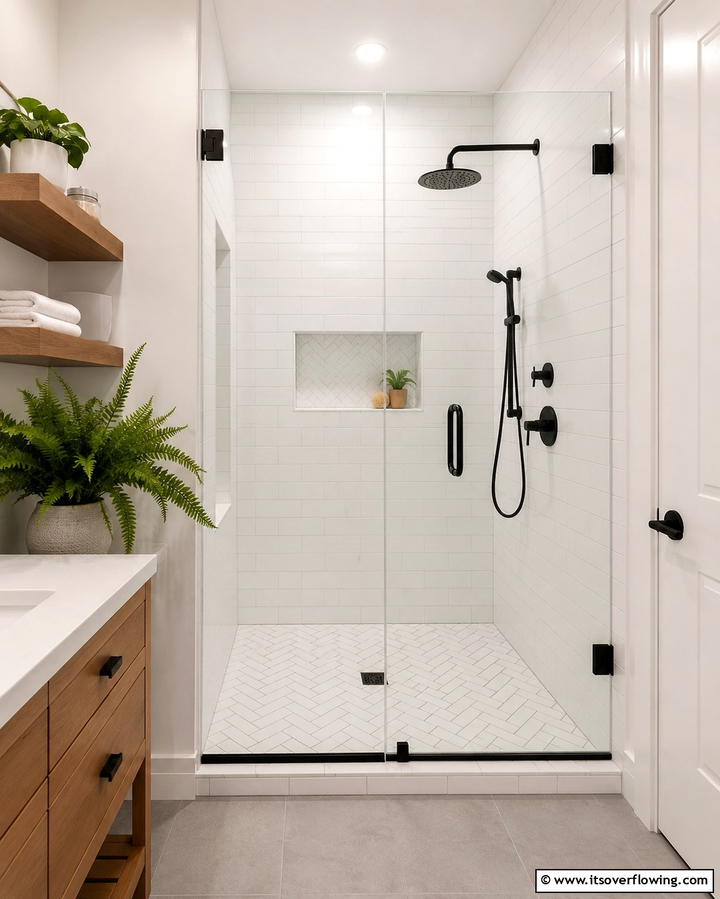 Classic Subway Tiles - 30 Shower Floor Tile Ideas for Slip-Resistant Style