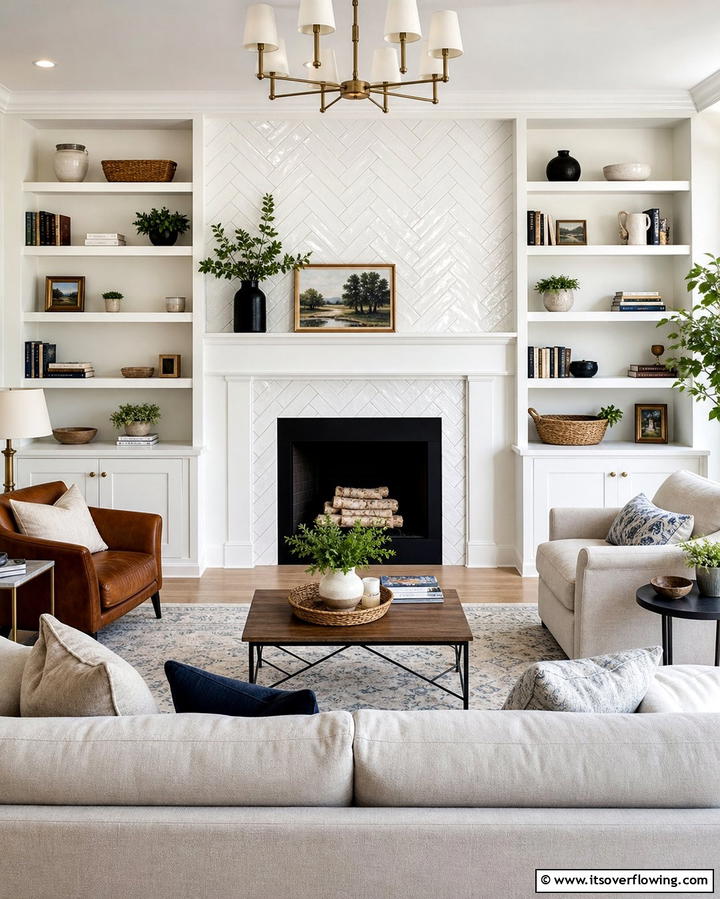 Classic Subway Tiles - 25 Fireplace Backsplash Ideas for a Stunning Focal Point